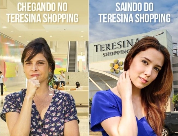 Anúncio do Teresina Shopping no Facebook faz alusão ao rejuvenescimento da Cora na novela "Império"
