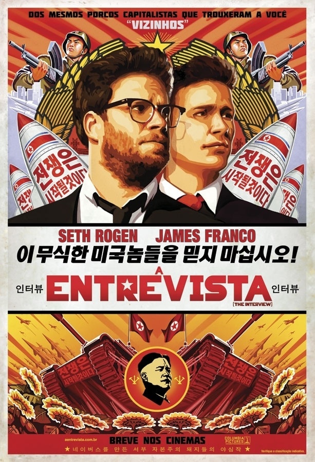 Pôster do filme "A Entrevista", dos diretores Seth Rogen e Evan Goldberg - Divulgação