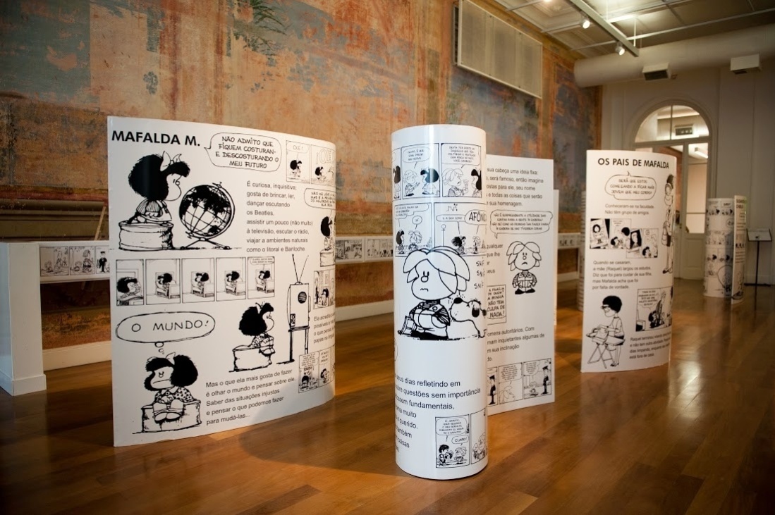 Imagem da exposição "O Mundo Segundo Mafalda", na a Praça das Artes, centro de São Paulo - Divulgação/Sylvia Masini