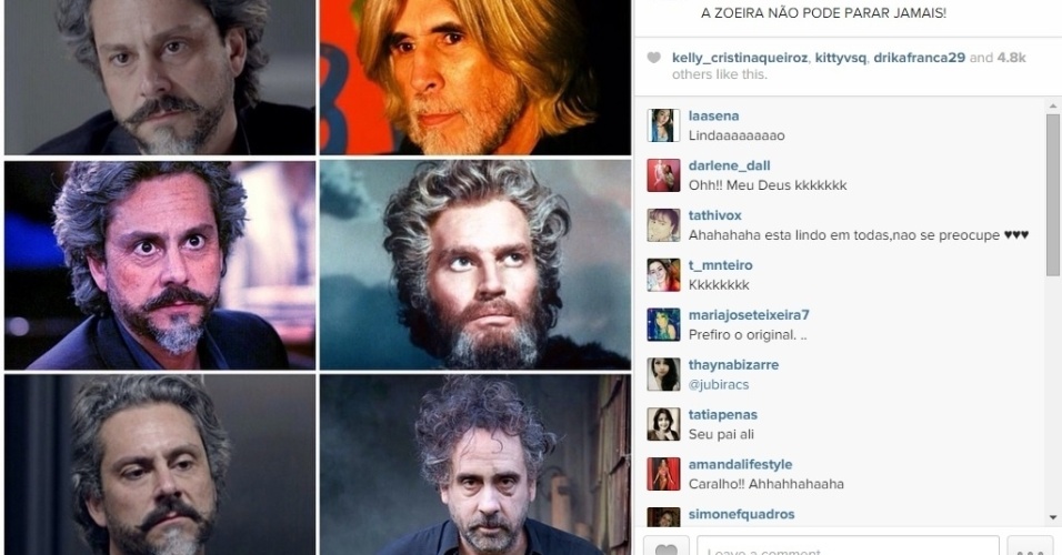 Alexandre Nero não se cansa de brincar com a imagem de galã em seu perfil no Instagram
