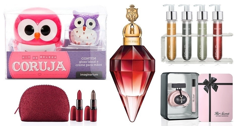Lançamentos de beleza ganham embalagens sofisticadas para presente - Montagem UOL/Divulgação