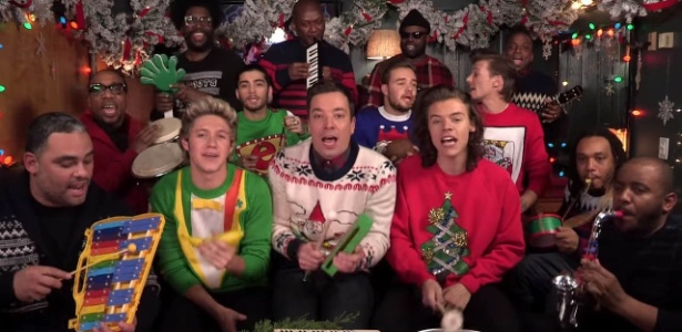 One Direction e Jimmy Fallon cantam "Santa Claus Is Coming To Town"  - Reprodução/Youtube