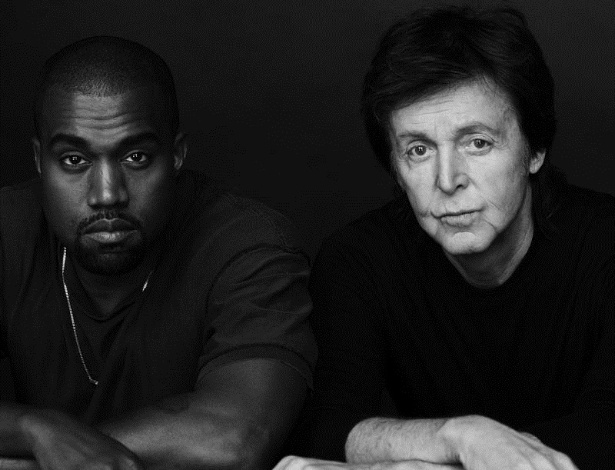 Kanye West e Paul McCartney, que lançaram juntos a faixa "Only One" - Divulgação