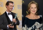 Matthew McConaughey e Meryl Streep vão apresentar prêmios do Globo de Ouro - Reprodução/Montagem