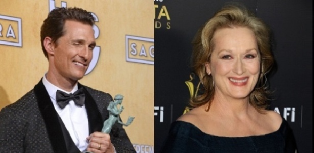 Matthew McConaughey e Meryl Streep estão entre os apresentadores do Globo de Ouro - Reprodução/Montagem