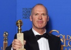 Michael Keaton leva prêmio de melhor ator de comédia/musical por "Birdman" - AFP