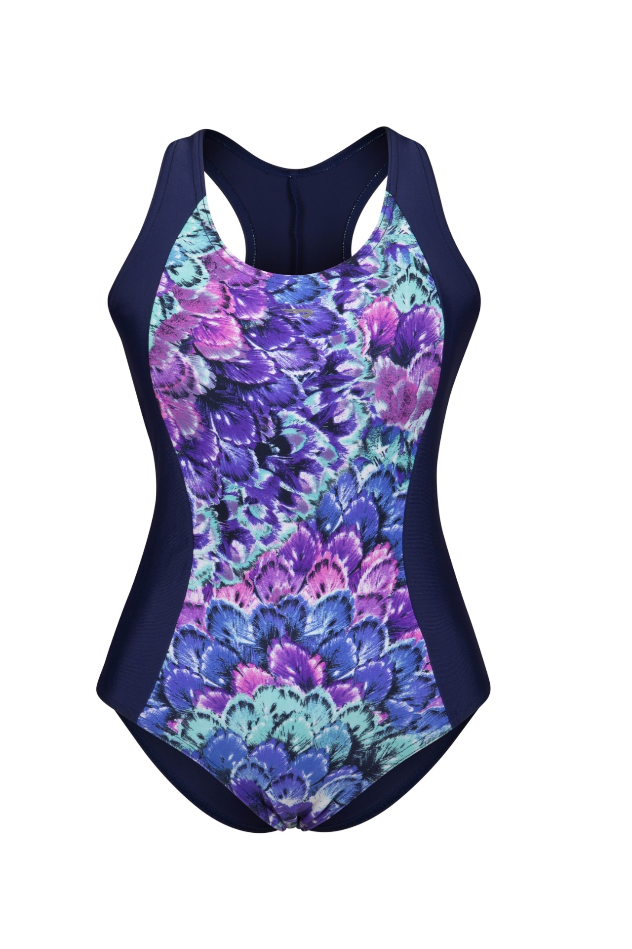 Maiô estampado com recortes lisos e costas nadador com FPS50, da Rainha. Preço: R$ 89,99. Informações: www.rainha.com.br | Preço e disponibilidade pesquisados em dezembro de 2014 e sujeitos a alterações - Divulgação