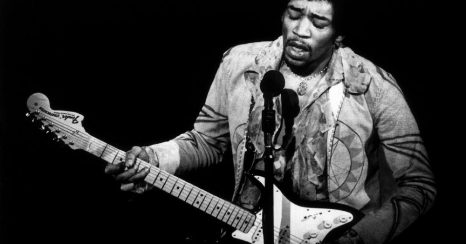 O guitarrista e lenda Jimi Hendrix