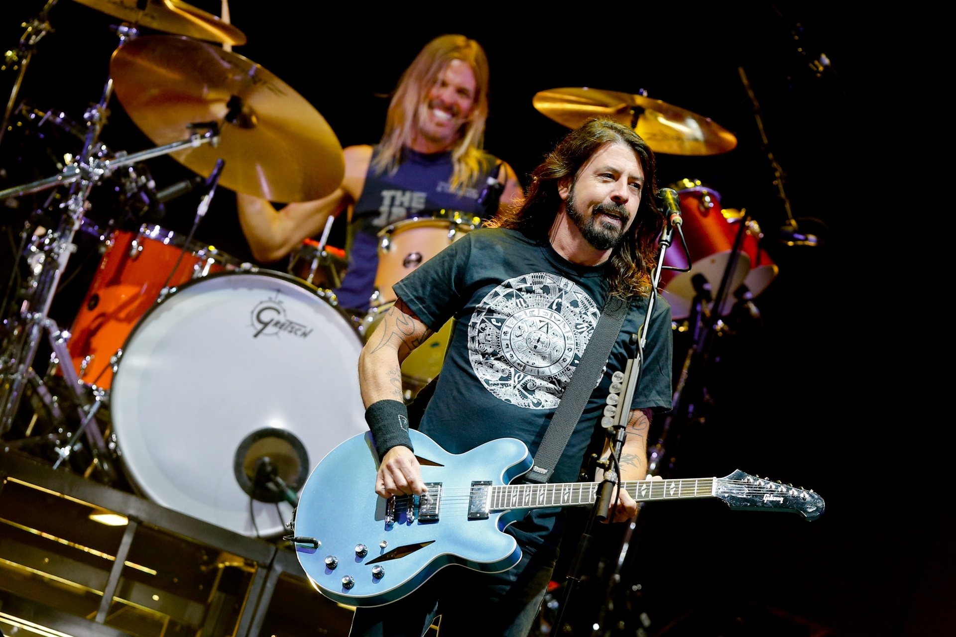 15.jan.2015 - Prestes a desembarcar no Brasil, Foo Fighters abre turnê em Santiago, no Chile, a turnê latinoamericana de álbum "Sonic Highways"15.jan.2015 - Prestes a desembarcar no Brasil, Foo Fighters abre turnê em Santiago, no Chile, a turnê latinoamericana de álbum "Sonic Highways" - Francisco Longa/T4F