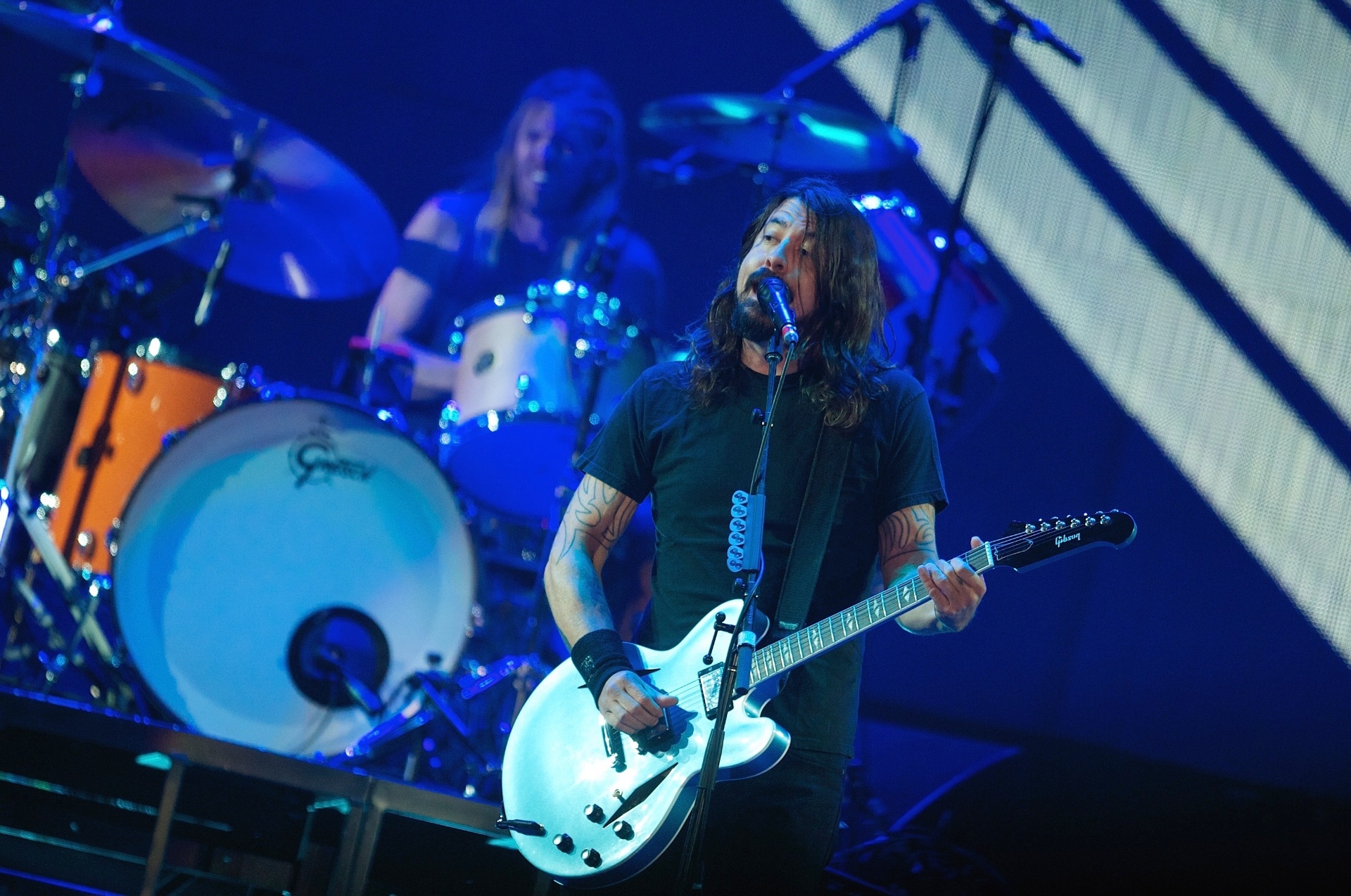 21.jan.2015 - A banda americana de rock alternativo Foo Fighters abre a turnê de seu oitavo disco, "Sonic Highway", em Porto Alegre, no Rio Grande do Sul, nesta quarta-feira - Reprodução/Flickr/T4F