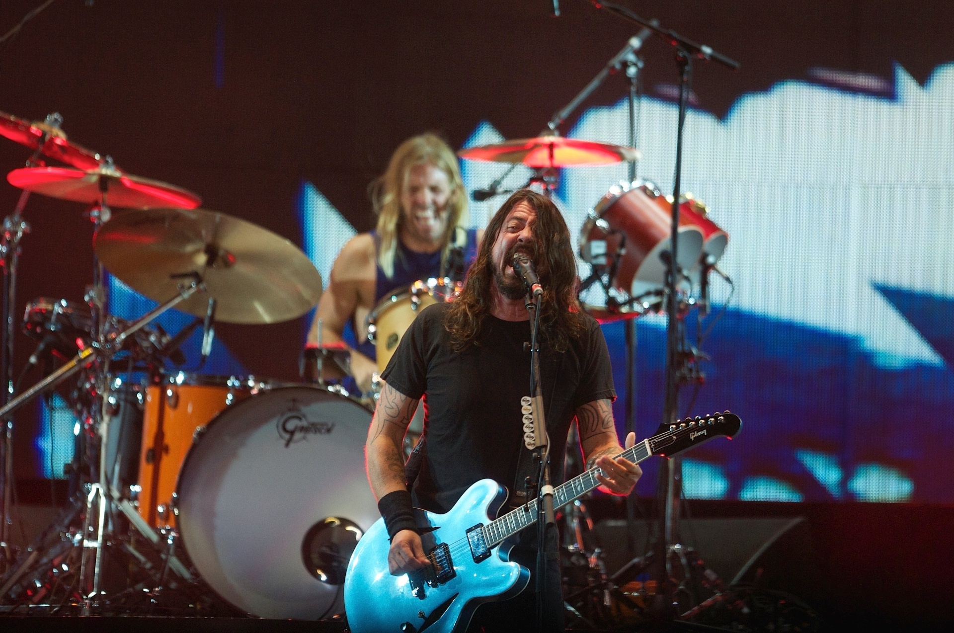 21.jan.2015 - A banda americana de rock alternativo Foo Fighters abre a turnê de seu oitavo disco, "Sonic Highway", em Porto Alegre, no Rio Grande do Sul, nesta quarta-feira - Reprodução/Flickr/T4F