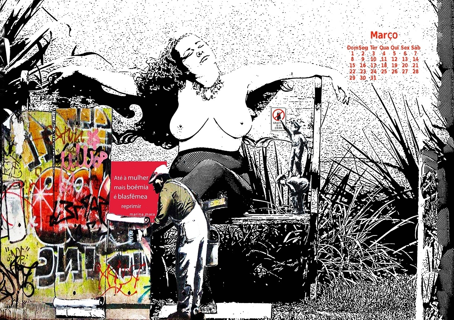 28.jan.2015 - Poetas tiram a roupa para fazer calendário e financiar obras literárias no DF - março - Divulgação