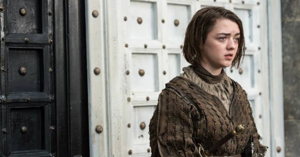 Maisie Williams como Arya Stark em uma das cenas da 5ª de "Game of Thrones", que estreia dia 12 de abril