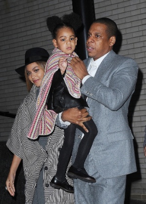 Beyoncé, Jay Z e a filha do casal, Blue Ivy