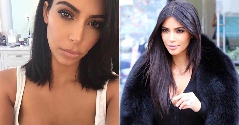 7.fev.2015 - Kim Kardashian abandona o cabelão e corta os fios bem curtinhos. A socialite mostrou o novo visual na madrugada deste sábado e recebeu muitos elogios dos fãs