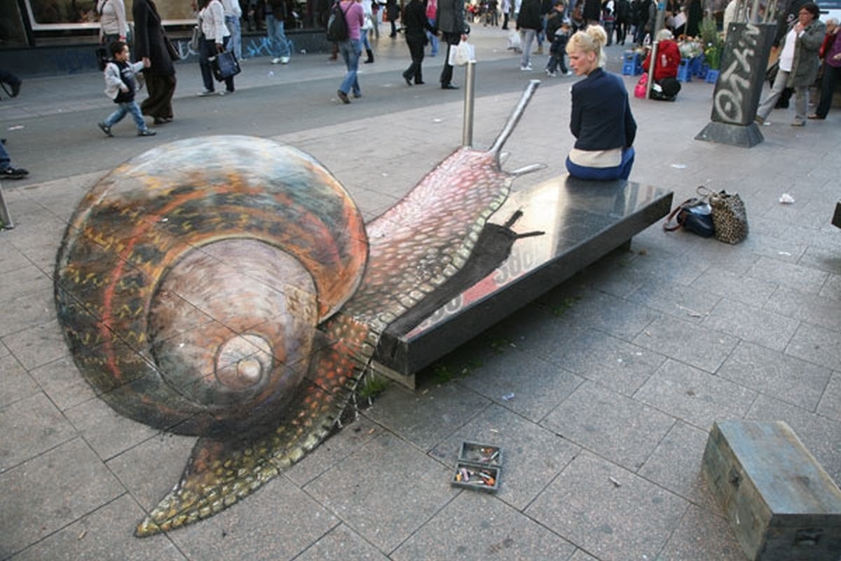 Obra do artista Julian Beever - Julian Beever