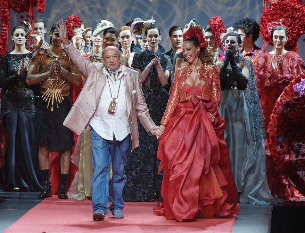 8.fev.2015 - O estilista espanhol Francis Montesinos durante a Semana de Moda de Madri - Getty Images