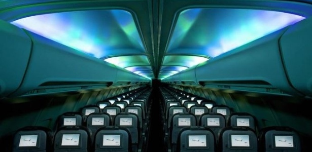 O fenômeno foi recriado dentro de um Boeing 757 da Icelandair - Divulgação/Icelandair