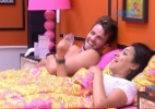 Talita brinca com Amanda: "Falei pra essa menina não ficar roubando coisas" - Reprodução/TV Globo