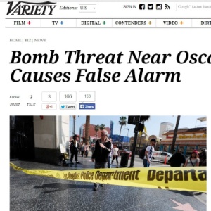 Polícia isola área nos arredores do Teatro Dolby após suspeita de bomba - Reprodução/Variety - Reprodução/Variety