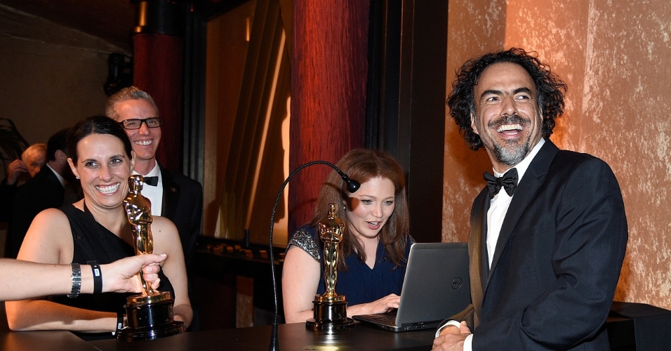 23.fev.2015 - Alejandro González Iñárritu em festa pós-Oscar 2015