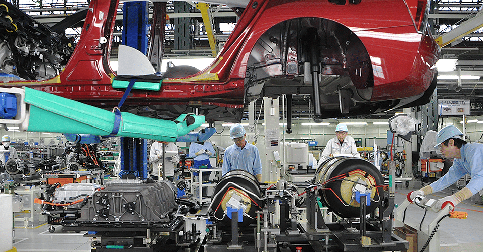 Toyota Mirai FCV na linha de produção - Divulgação
