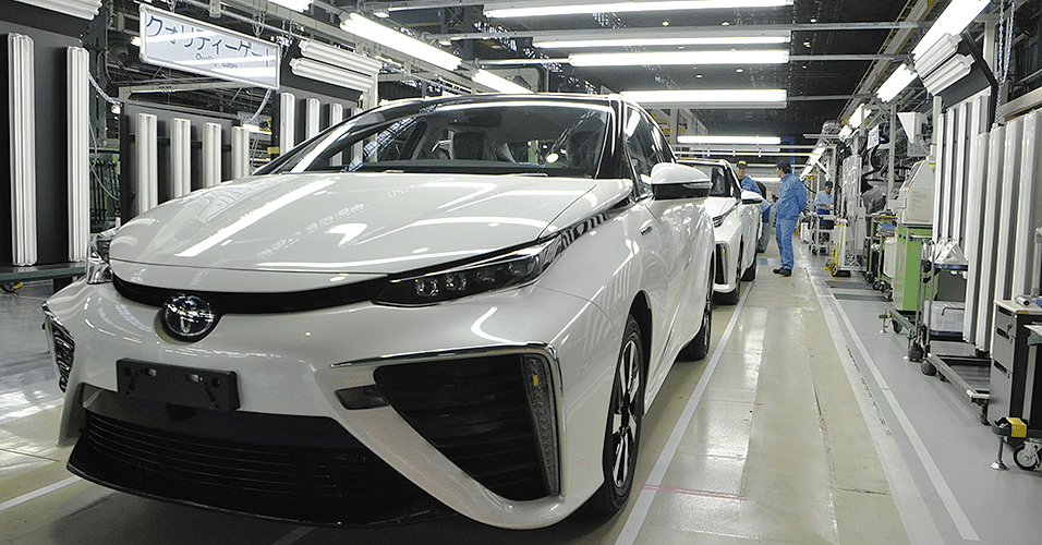 Toyota Mirai FCV na linha de produção - Divulgação