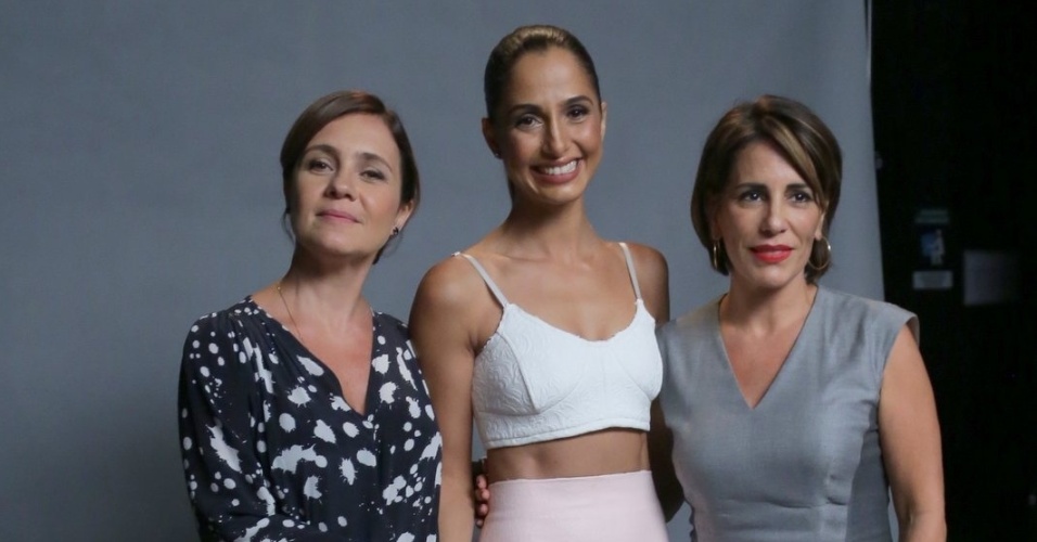 25.fev.2015 - Adriana Esteves, Camila Pitanga e Glória Pires na apresentação de "Babilônia"