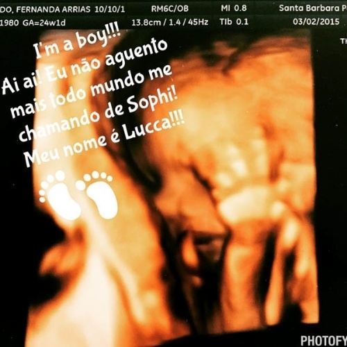 2.mar.2015- Fernanda Machado descobriu que está grávida de um menino, que se chamará Lucca e não de uma menina, como os médicos desconfiaram no último exame de ultrassonografia