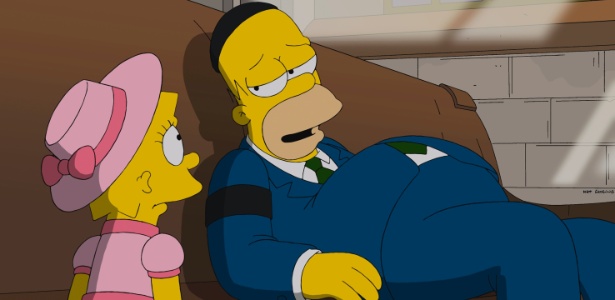 Lisa e Homer em cena da 26ª temporada de "Os Simpsons"