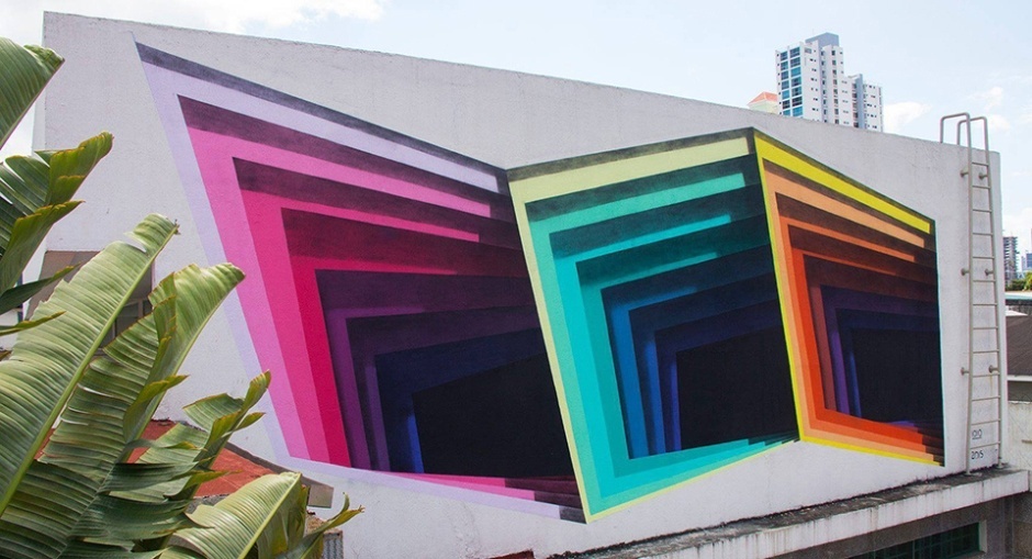 Arte de 1010 no Panamá foi criada em viagem do artista ao país em fevereiro de 2015 - Divulgação/facebook.com/1010art