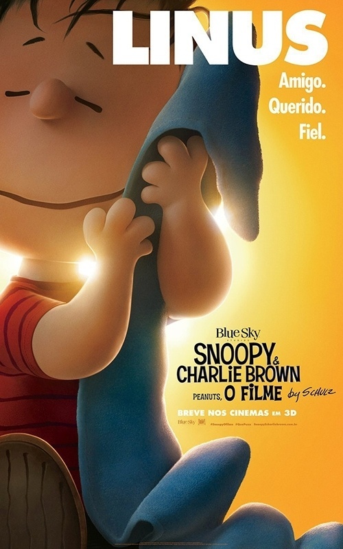 Linus aparece no pôster nacional do filme "Peanuts" - Divulgação