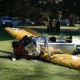 5.mar.2015 - Avião pilotado por Harrison Ford, que sofreu um acidente nesta quinta, em Venice, Califórnia - Lucy Nicholson/Reuters