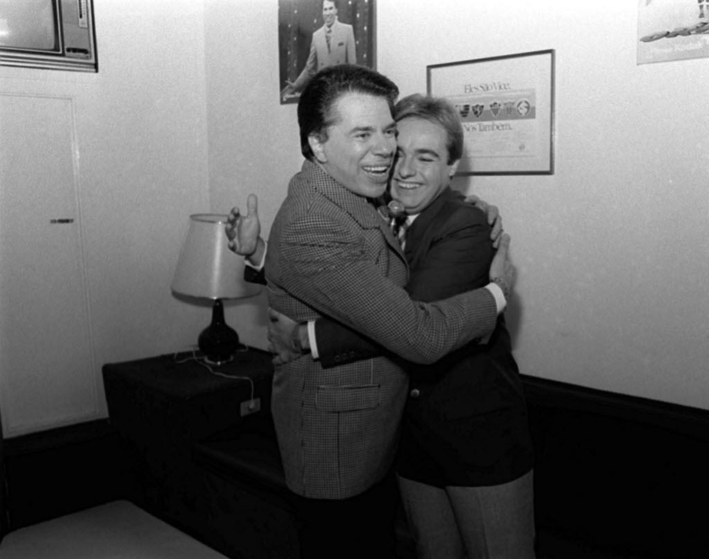 Silvio Santos e Gugu Liberato em 2001 - Luiz Carlos Murauskas/Folhapress