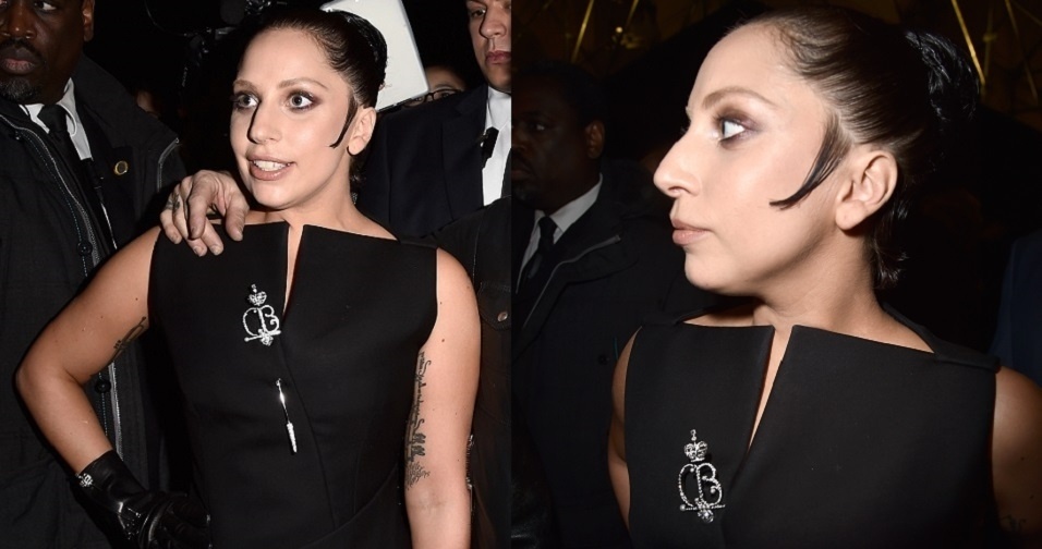 6.mar.2015 - Na contramão das celebridades que ficaram platinadas essa semana (Kim Kardashian e Jared Leto), Lady Gaga passou de loira a morena