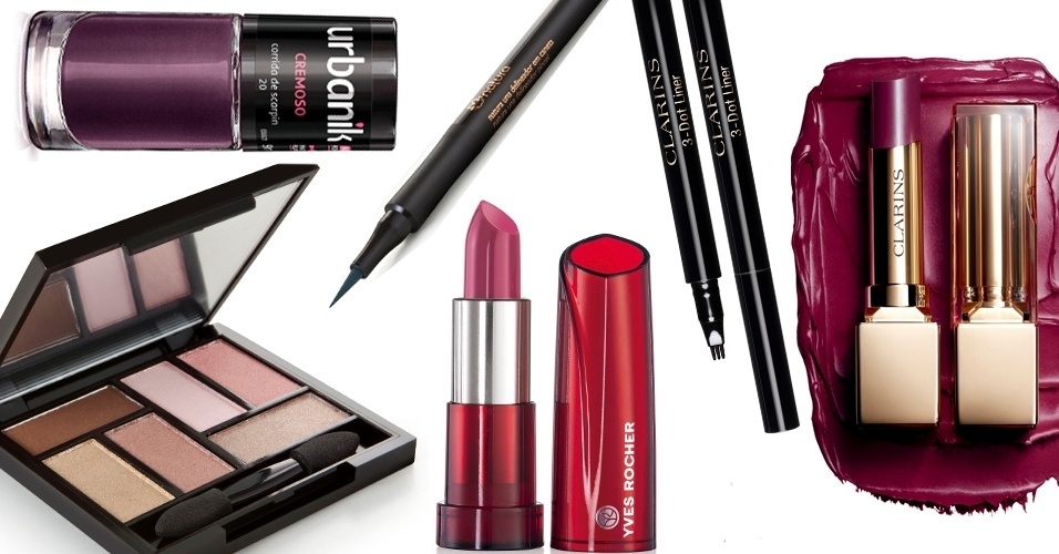 Divulgação/Fotomontagem/UOL - Esmaltes e maquiagens março