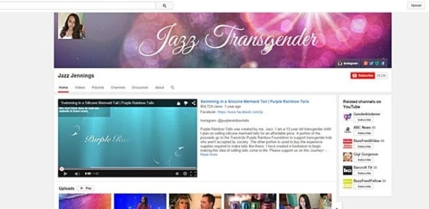 A adolescente americana Jazz Jennings é uma das transgêneros mais famosas da web - Reprodução/Youtube