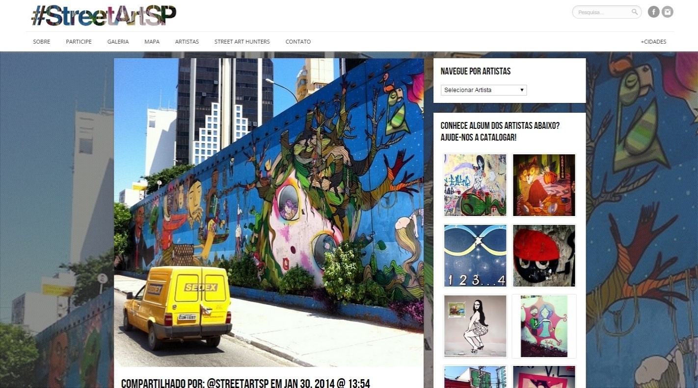 Grafite de Nina Pandolfo, em São Paulo  - Reprodução/Instagram