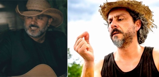 O cantor Rionegro como "Cowboy Comendador", referência ao personagem do ator Alexandre Nero na novela "Império" - Divulgação / Reprodução