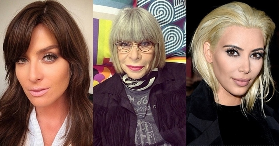 Transformações radicais das famosas: Angélica, Rita Lee e Kim Kardashian - FotomontagemUOL