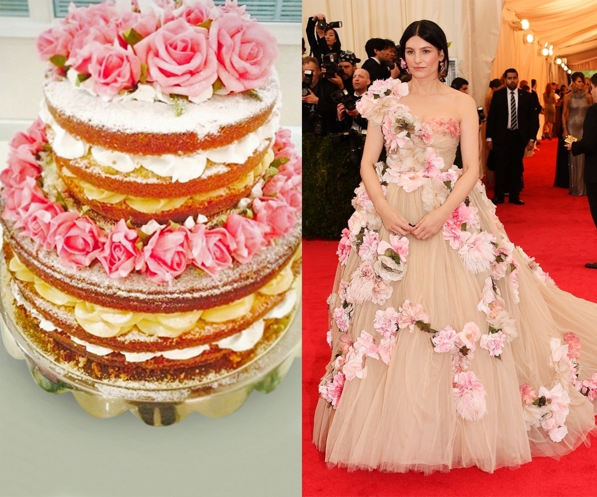 vestido MET Tabitha Simmons bolo L?atelier Du Sucre  UOL Casamento - Divulgação / Getty Images