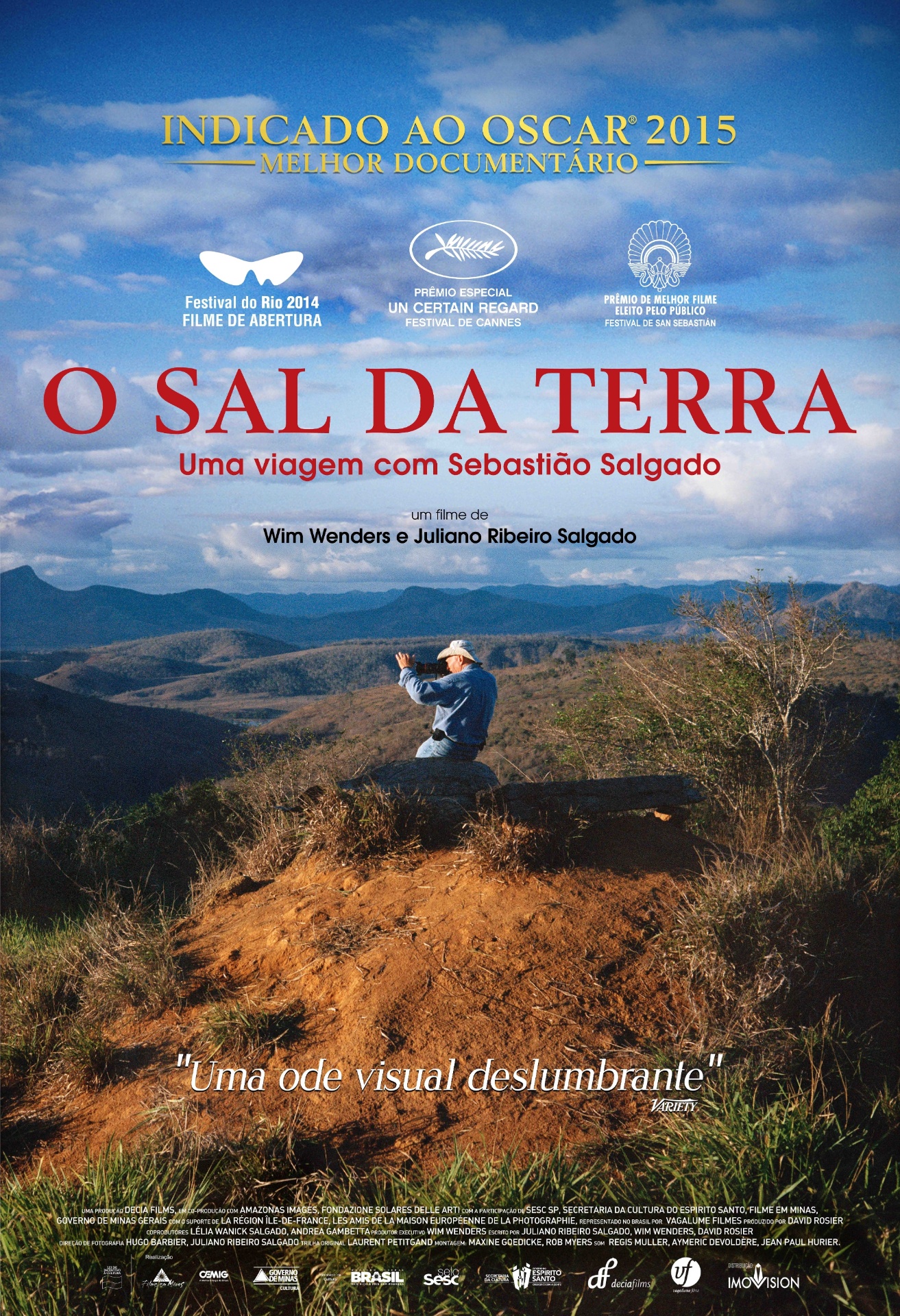 Cena de "O Sal da Terra", documentário sobre Sebastião Salgado que foi indicado ao Oscar 2015. O filme dirigido pelo filho de Salgado, Juliano Ribeiro, e pelo alemão Wim Wenders, mostra a trajetória do renomado fotógrafo brasileiro com seu projeto "Gênesis", expedição com o objetivo de registrar, a partir de imagens, civilizações e regiões do planeta até então inexploradas - Divulgação