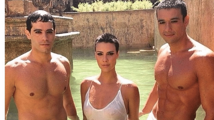 Guilhermer Winter, Camila Rodrigues e Sérgio Marone nos bastidores das gravações - Reprodução/Instagram - Reprodução/Instagram