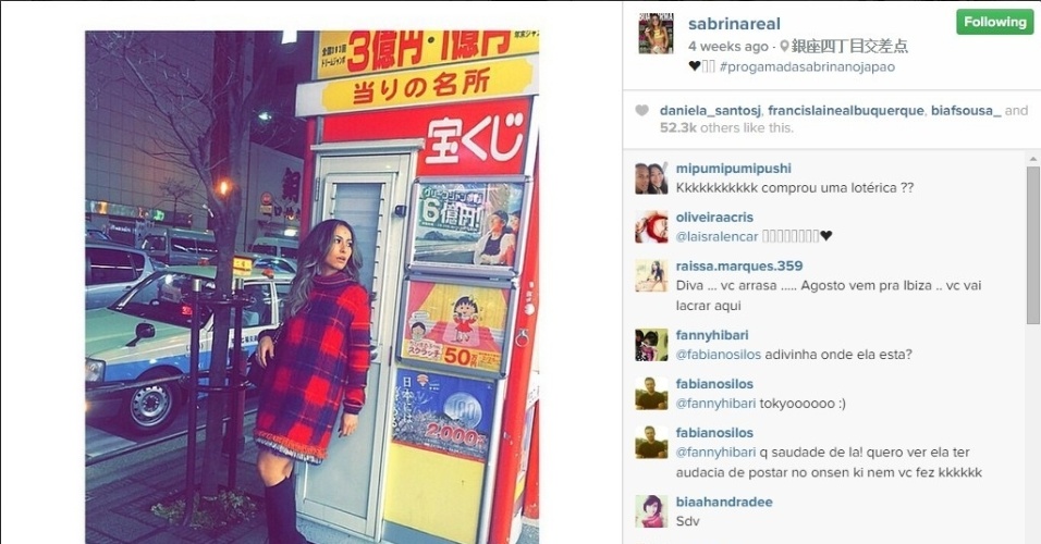 Sabrina Sato passa cinco dias no Japão e grava programa sobre curiosidades nas ruas de Tóquio