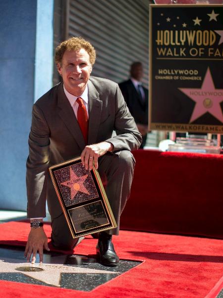 24.mar.2015 - Will Ferrell ganha estrela na Calçada da Fama de Hollywood, em Los Angeles