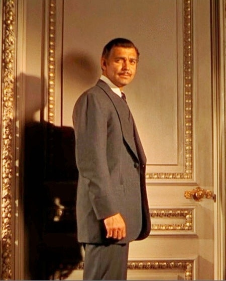 Rhett Butler (Clark Gable), em "...E o Vento Levou". Lance inicial do terno cinza: US$ 30 mil - Heritage Auctions/Divulgação