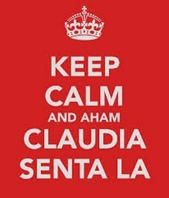 A ordem dada a Claudia também entrou no pôster britânico "Keep calm and carry on"