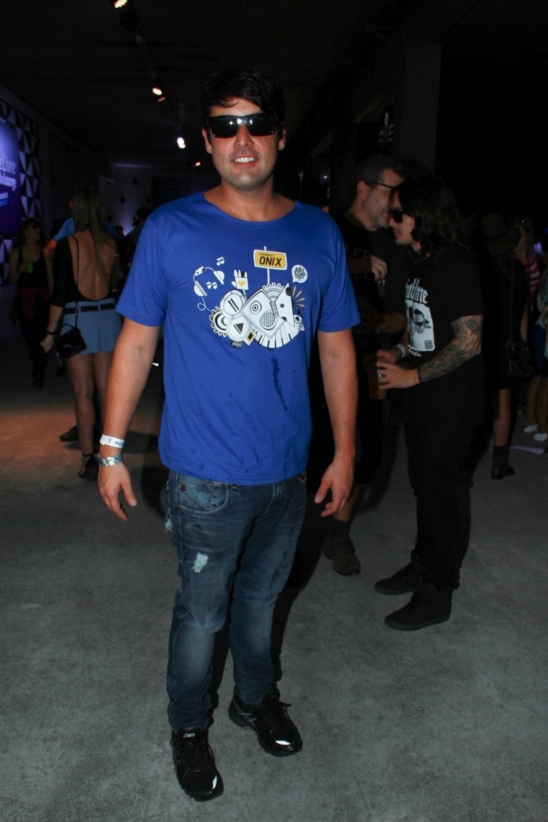 28.mar.2015 - Bruno de Luca comparece ao festival de música Lollapalooza