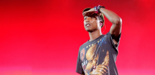 Pharrell Williams durante apresentação no festival Lollapalooza 2015, em São Paulo - Reinaldo Canato/UOL