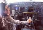 Com sonho de ser piloto, Talita posa em cabine de avião - Reprodução/Instagram/talitaaraujoc